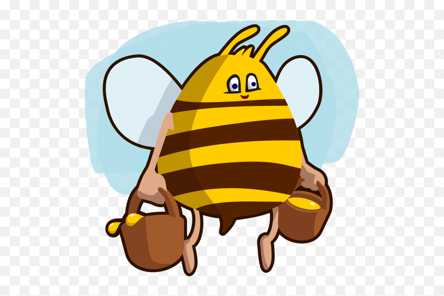Cartoon Bee Carrying Honey Free Svg - Kartun Lebah Png,Cartoon Bee Png