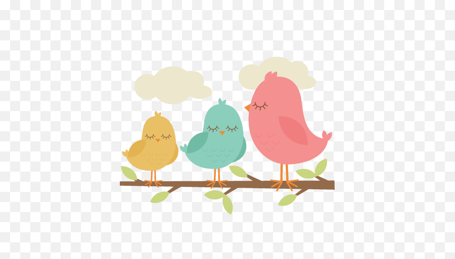 Bird Family Clipart Images Galle 1260568 - Png Cute Bird On Branch Clipart,Family Clipart Png