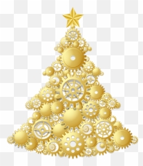 Christmas Tree Silhouette Png - image Gold Png Transparent