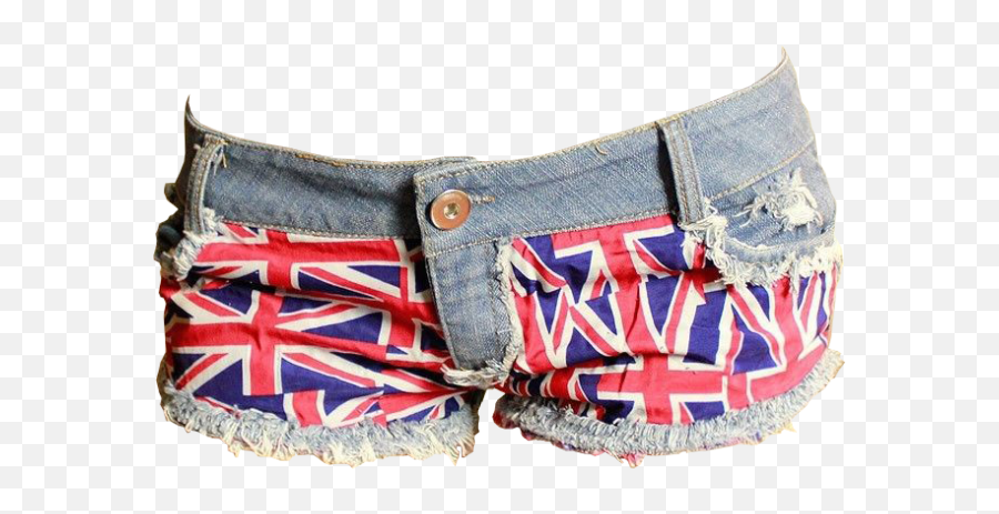 Union Jack Denim Shorts Image Clothes - Short Shorts Transparent Background Png,Belt Transparent Background