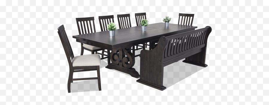 Dinner Table Png Picture - Dining Room Table With Bench With Back,Dining Table Png