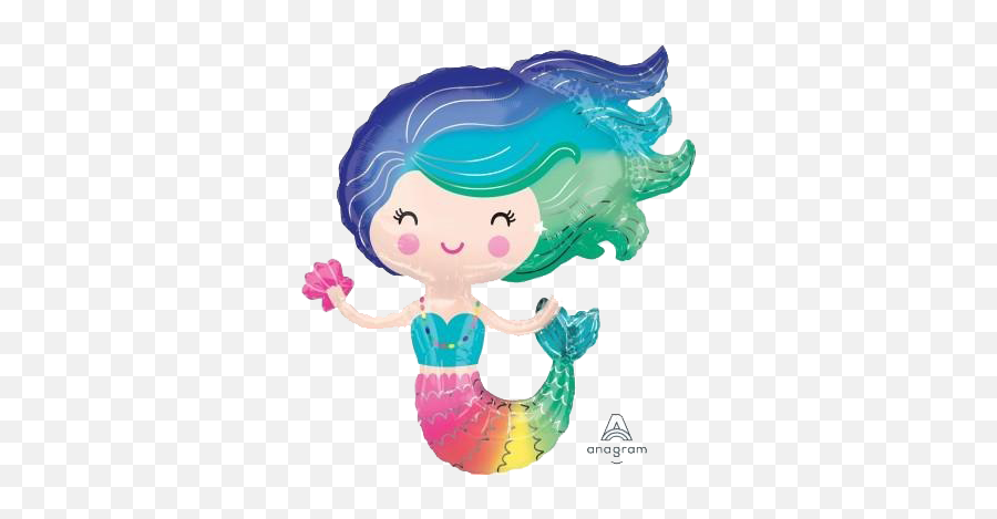Mermaid Png Transparent Images - Mermaid Balloon Foil,Mermaid Transparent Background