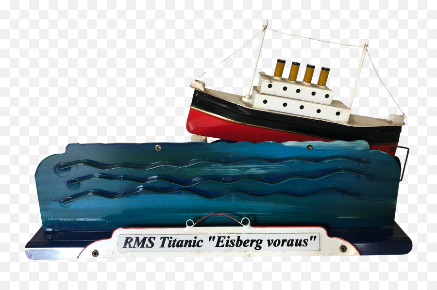 Tucher Walther Musical Tin Toy Of The Sinking Titanic - Raft Png,Titanic Png