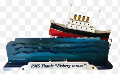 Tucher Walther Musical Tin Toy Of The Sinking Titanic - Raft Png,Titanic Png
