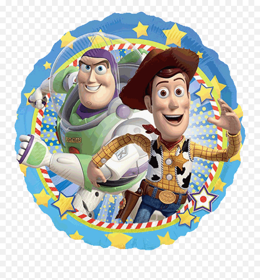Foil Round Disney Toy Story Buzz U0026 Woody Balloon Anagram - Toy Story 3 Png,Woody And Buzz Png