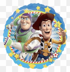 Foil Round Disney Toy Story Buzz U0026 Woody Balloon Anagram - Toy Story 3 Png,Woody And Buzz Png