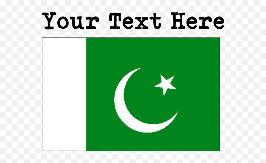 Download Custom Pakistan Flag Pillow Case - Crescent Full Pakistan Flag Images Full Size Png,Crescent Png