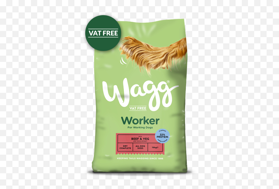Wagg Worker With Beef Veg U0026 Yucca Extract Dog Food 16kg - Wagg Working Dog Food Png,Yucca Png