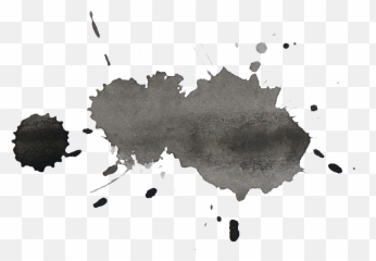 Scythe Black And White Watercolor Painting Transparent - Watercolor Black Splash Png,Scythe Png