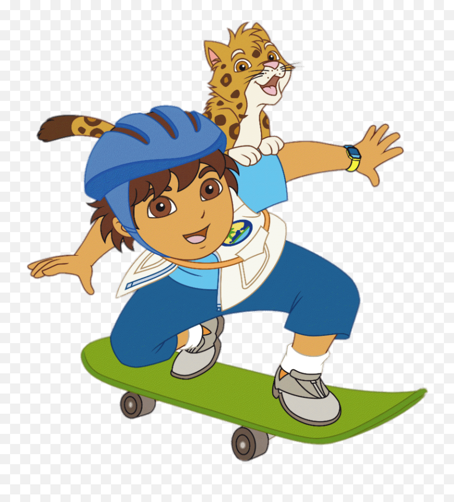 Diego - Stickpng Diego Dora,Skateboarder Png