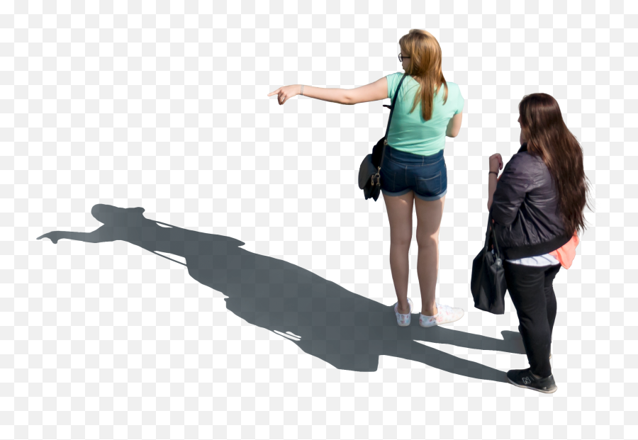 Two White Girls Cutout Png With - Leisure,People From Above Png