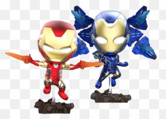 Avengers 4 Endgame - Iron Man Mark Lxxxv 85 And Rescue Lightup Cosbaby Hot Toys Bobblehead Figure 2pack Iron Man Mark Lxxxv And Rescue Png,Pepper Potts Png