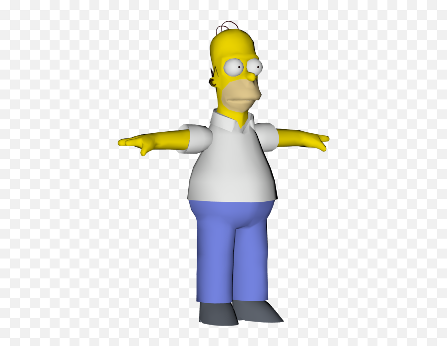 Wii - The Simpsons Game Homer Simpson The Models Resource Cartoon Png,Homer Png