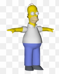 Wii - The Simpsons Game Homer Simpson The Models Resource Cartoon Png,Homer Png