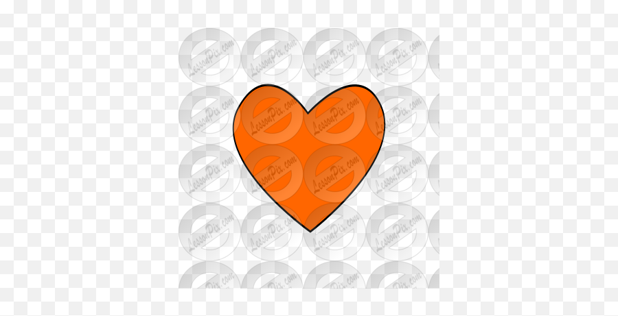 Orange Heart Picture For Classroom - Language Png,Orange Heart Png