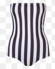 Tijuana One Piece Black Stripes - Sleeveless png