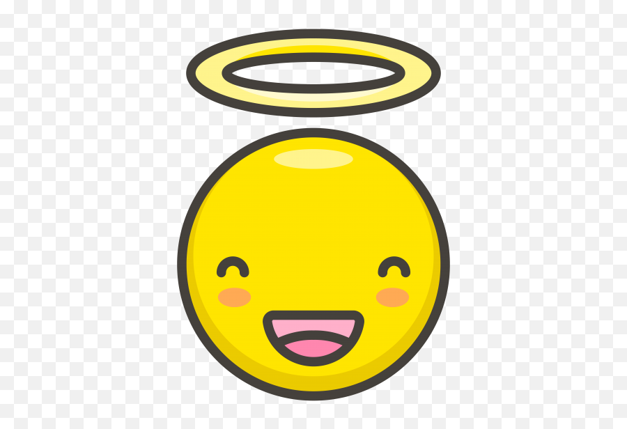Happy Face Png - Smiling Face With Halo Emoji Smiley Smiley,Winky Face Emoji Png
