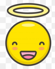 Happy Face Png - Smiling Face With Halo Emoji Smiley
