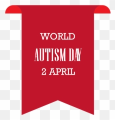 Autism Awareness Day Text Red Font For World - Stand Up Jewish Aid Png,Autism Awareness Png