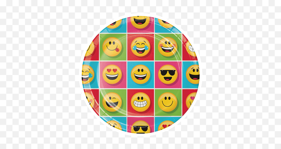 Download Hd Ditsy Floral - Emoji Round Png,Party Emoji Transparent