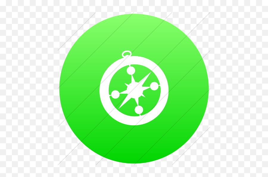 Ios Neon Green Gradient Raphael Safari Icon - Safari Logo Black Square Png,Safari Icon