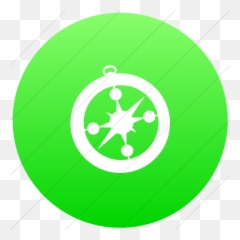 Ios Neon Green Gradient Raphael Safari Icon - Logo Black Square png