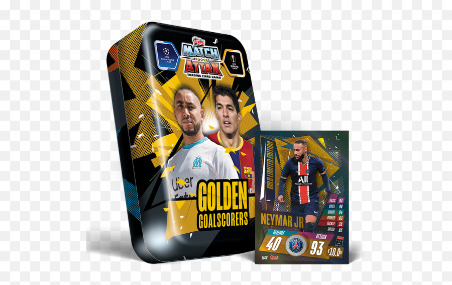202021 Match Attax Golden Goalscorers Mega Tin Inc Neymar Gold Limited - Match Attax 2020 21 Golden Goalscorers Tin Png,Pirates Of The Caribbean Folder Icon