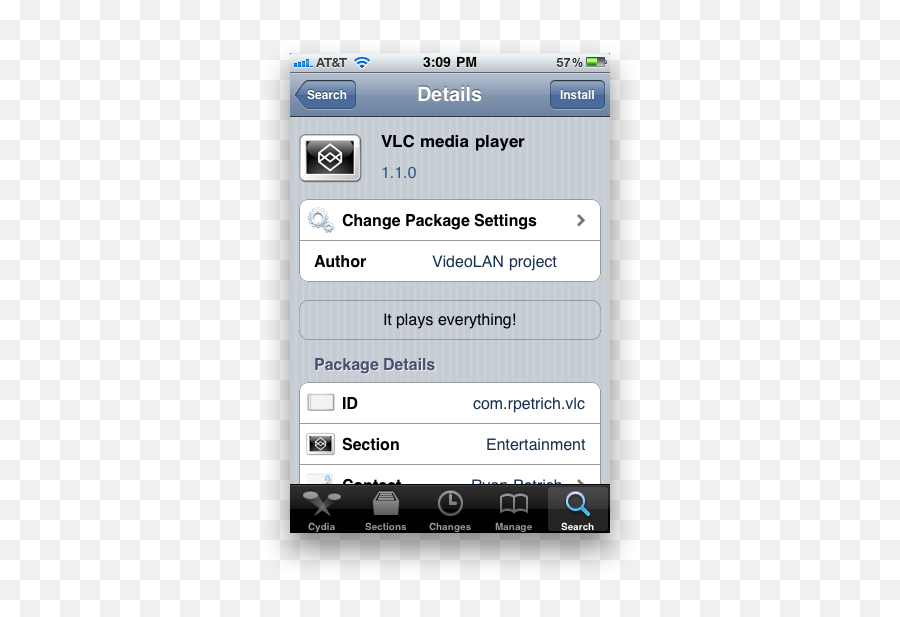 Vlc For Iphoneitouchipad Ios 511 Later Jailbreak Need - Technology Applications Png,Cydia Icon Changer