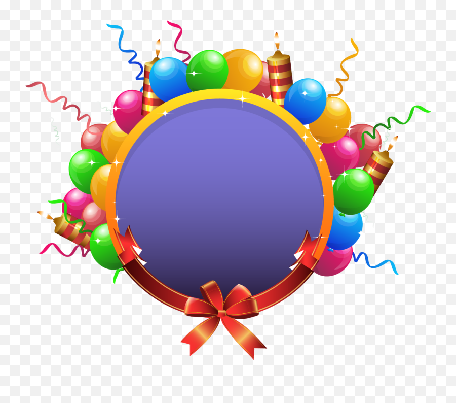 Transparent Balloon Birthday Party Clip - Happy Birthday Frame Png,Birthday Party Png