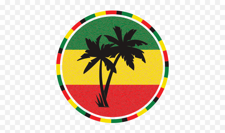 Printed Vinyl Jamaican Palm Tree Flag Stickers Factory - Reggae Png,Palm Tree Logo