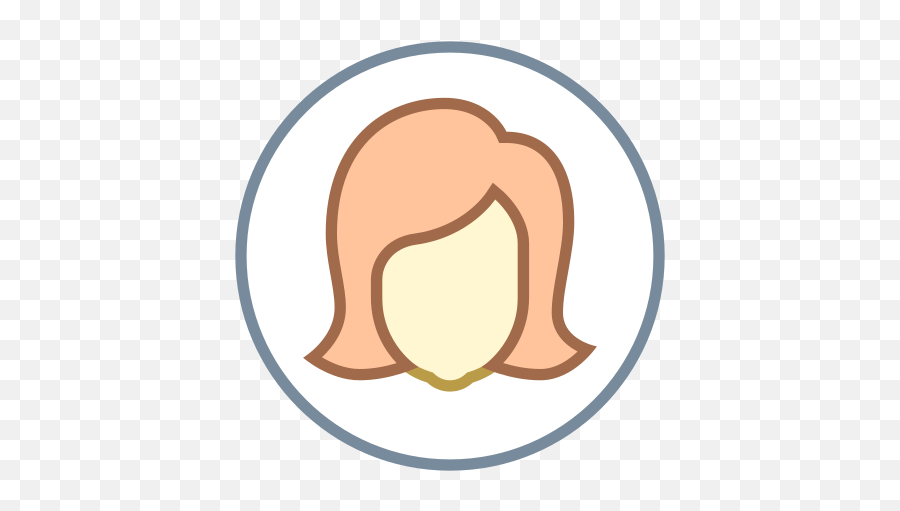 Circled User Female Skin Type 1 2 Icon - Female Icon Png Blue,1/2 Icon
