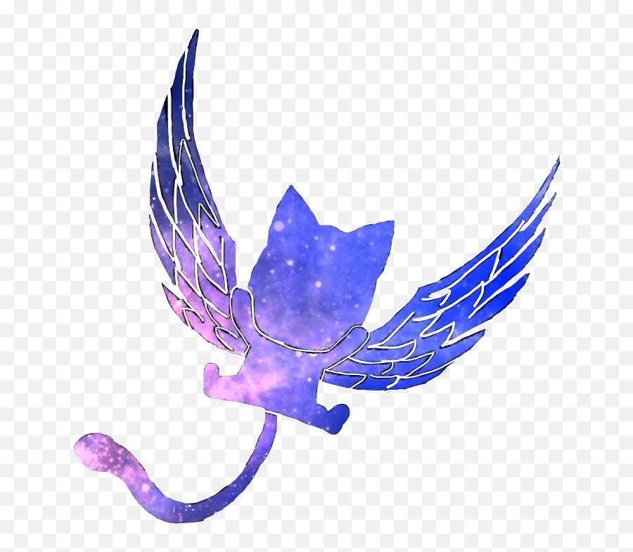 Fairytail Happy Anime Cat Flyingcat Galaxy Freetoedit - Happy Anime Fairy Tail Png,Anime Cat Png