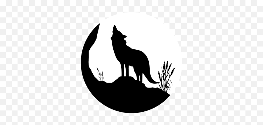 Wolf Silhouette - Wolf Silhouette Png,Wolf Howl Icon