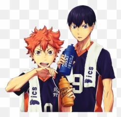 Haikyuu Hinata Shoyo And Kageyama Tobio Pocari Sweat Carry - all Pouch Png