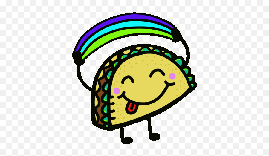 Via Giphy Cute Bear Drawings Rainbow Stickers - Cartoon Taco Gifs Sleepy Png,Lyndsy Fonseca Icon
