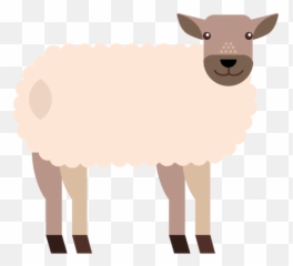 Sheep Lamb Wool Hoof Tail Flat Rounded Geometric Transparent Png