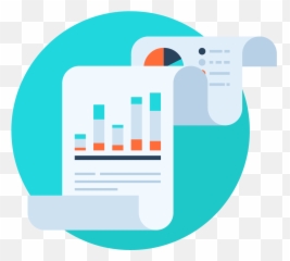 Long Flowing Piece Of Paper With Pie Charts And Bar - Financial Statement Png,Piece Of Paper Png