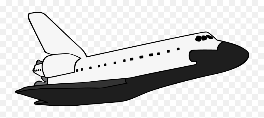 You Can Use This Simple Space Shuttle Clip Art - Space Shuttle Black White Png,Space Shuttle Png