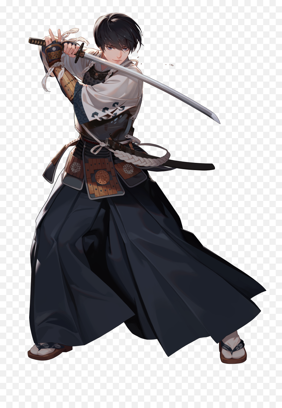 Samurai Black Survival Armor Japanese Clothes Male Sword - Black Survival Yuki Skin Png,Samurai Transparent