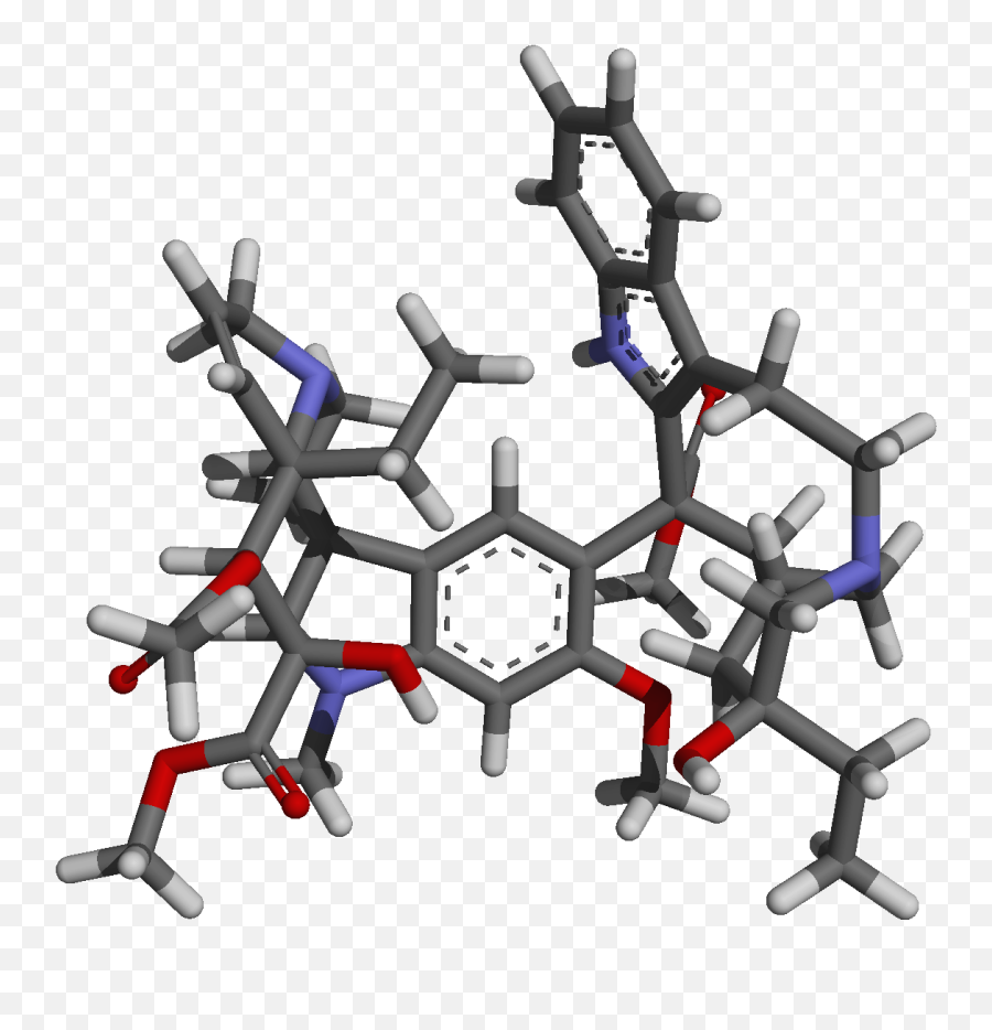 File - Vinblastine 3d Stick Model Dumbbell Full Size Vinblastine 3d Png,Dumbbell Png