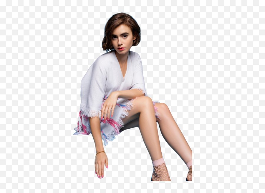 Lily Collins - Lily Collins Sitting Png,Lily Collins Png