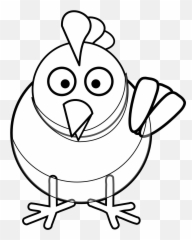 Chicken Clipart Black And White Panda - Free Fiction Turkey png