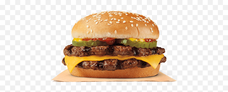 Double Cheeseburger Burger King - Burger Meal Png,Burger King Crown Png