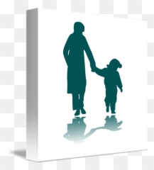Woman And Child Silhouettes By Laschon Robert Paul Png