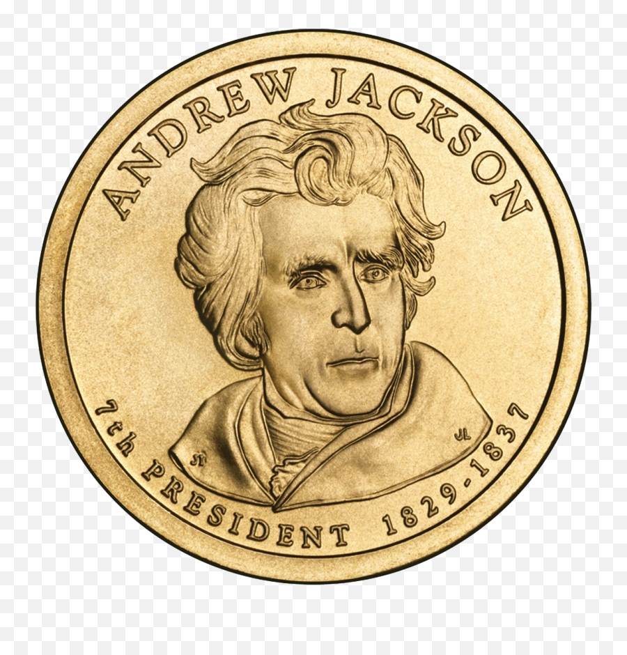 Andrew Jackson Presidential Coin Obverse Free Images - Coin Png,Andrew Jackson Png