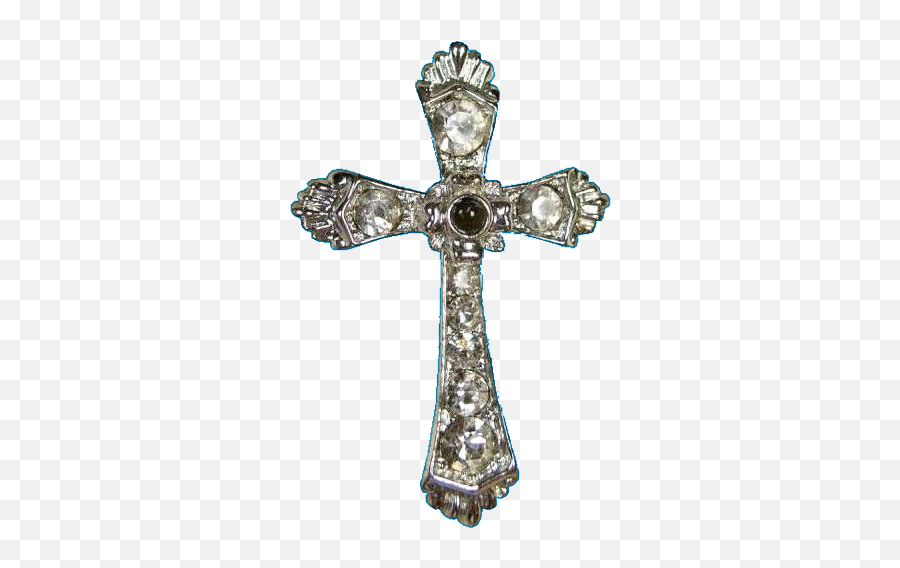 Download Hd Silver Grey Cross Catholic Religion Polyvore - Cross Png,Catholic Cross Png
