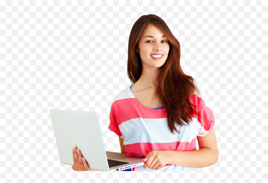 Student Transparent Png Image - Girl With Laptop Png,College Student Png