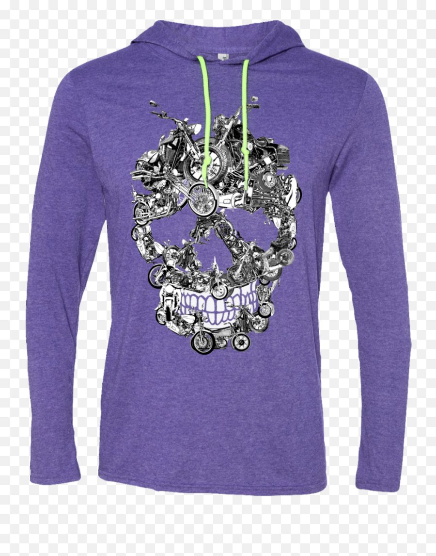 Skull Men Hoodie - Hoodie Png,Purple Shirt Png