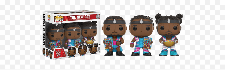 Wwe - The New Day With Booty Ou2019s Pop Vinyl Figure 3pack New Day Funko Pop Png,New Day Png