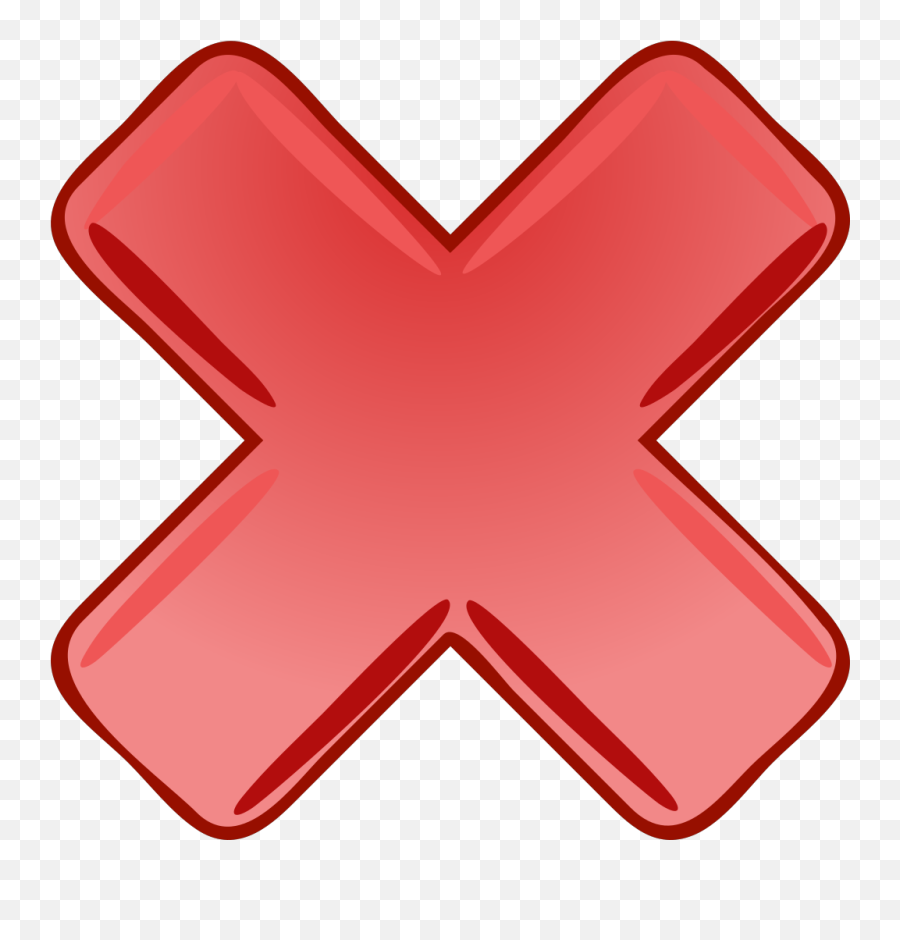 Red X Cross Wrong Not Png Svg Clip Art - Clipart Red X,Cross Sign Png